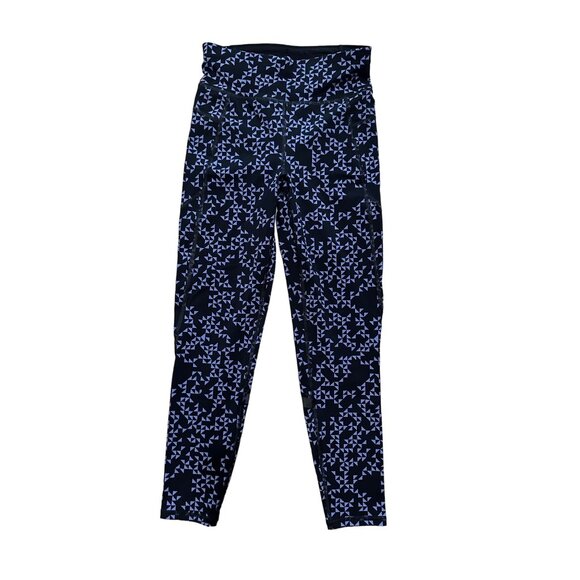 SWEATY BETTY Zero Gravity Blue Triangle Print 7/8 Length Leggings Size XS NEW - Picture 1 of 6